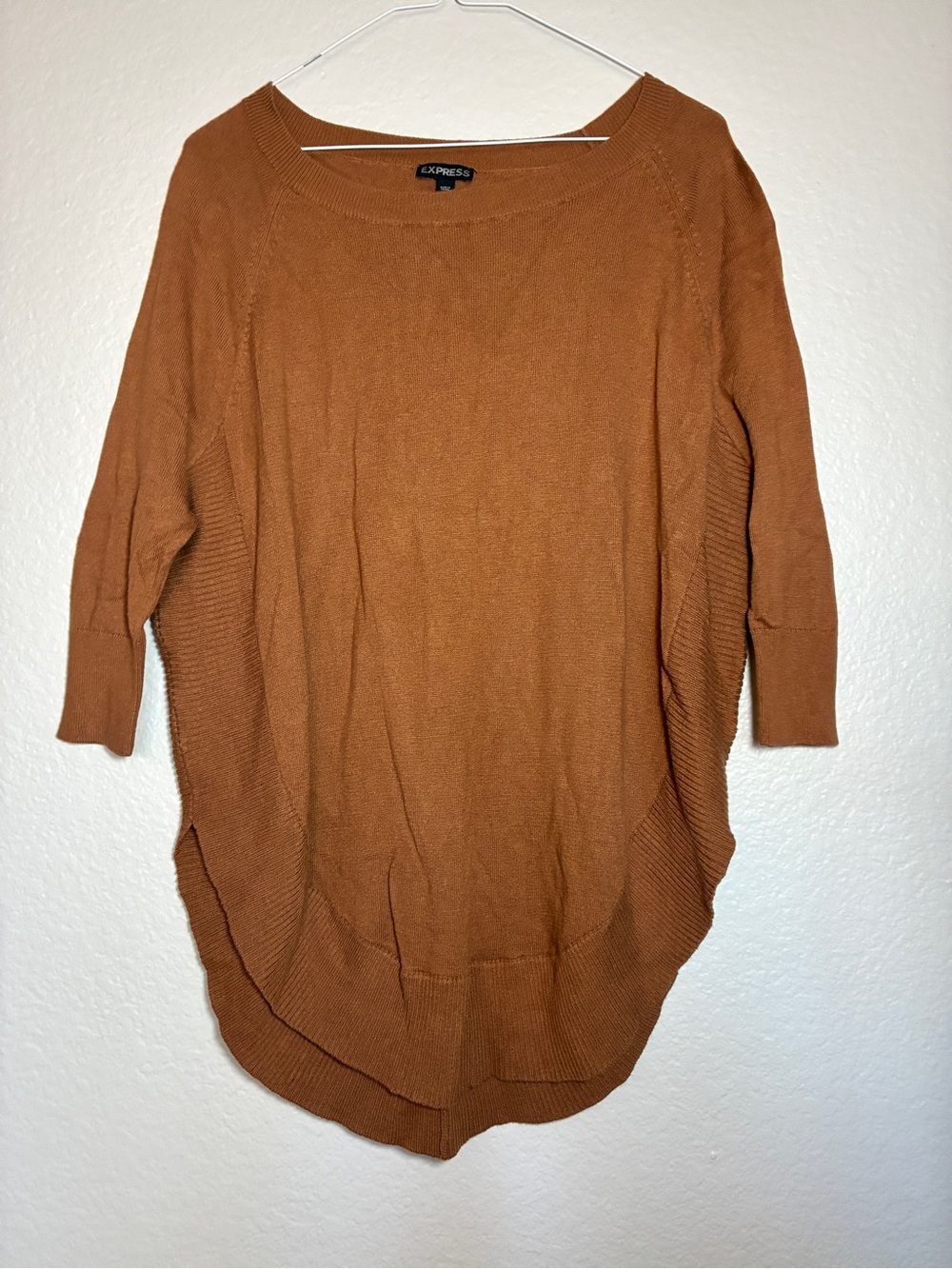 Express Women's Rust Crewneck Dolman Sweater